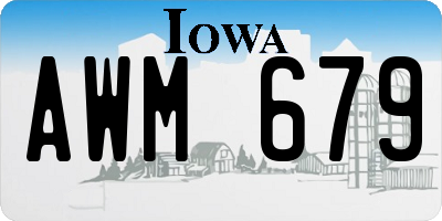 IA license plate AWM679