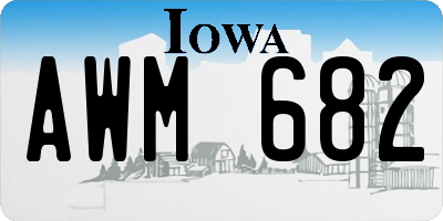 IA license plate AWM682