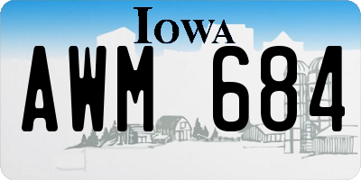 IA license plate AWM684