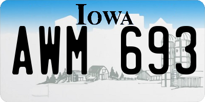 IA license plate AWM693