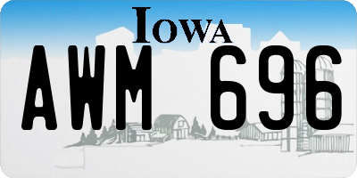 IA license plate AWM696