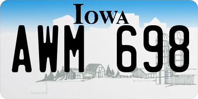 IA license plate AWM698
