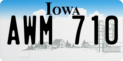 IA license plate AWM710