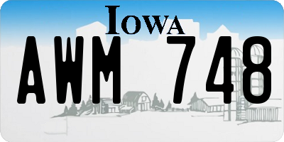 IA license plate AWM748