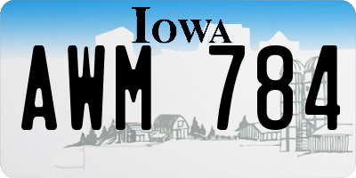 IA license plate AWM784