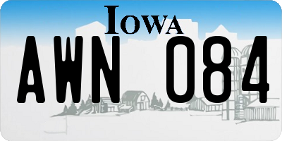 IA license plate AWN084