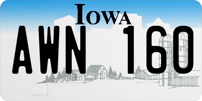 IA license plate AWN160