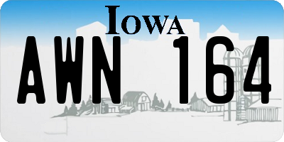 IA license plate AWN164