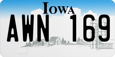 IA license plate AWN169