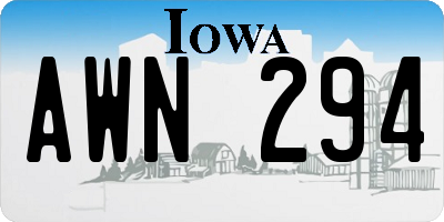 IA license plate AWN294