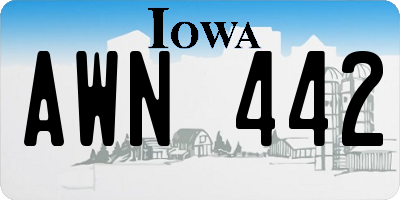 IA license plate AWN442