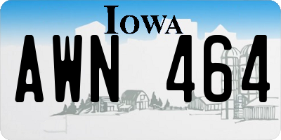 IA license plate AWN464