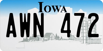 IA license plate AWN472