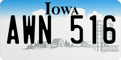 IA license plate AWN516