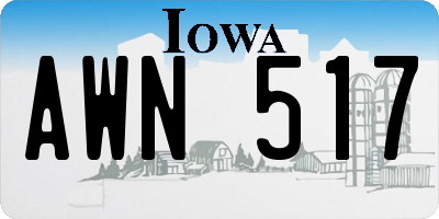 IA license plate AWN517