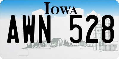 IA license plate AWN528