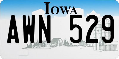 IA license plate AWN529