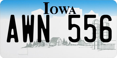 IA license plate AWN556