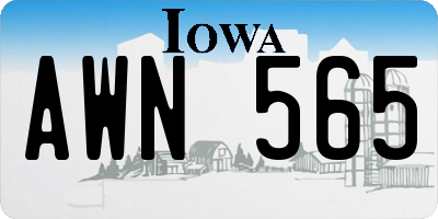 IA license plate AWN565