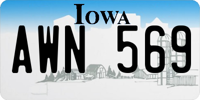 IA license plate AWN569