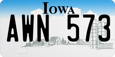 IA license plate AWN573
