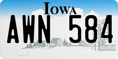 IA license plate AWN584