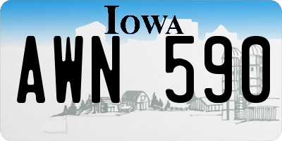 IA license plate AWN590