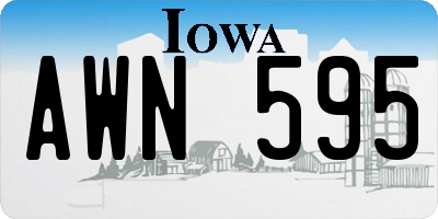 IA license plate AWN595