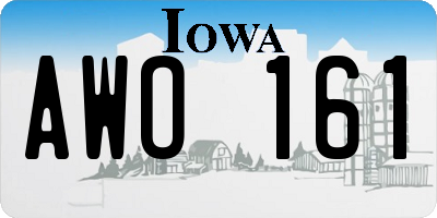 IA license plate AWO161