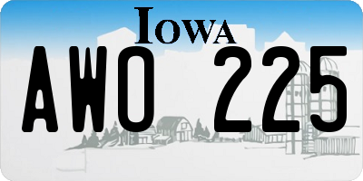 IA license plate AWO225