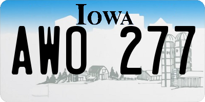 IA license plate AWO277