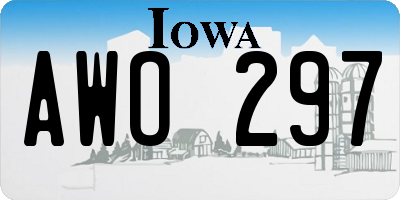 IA license plate AWO297