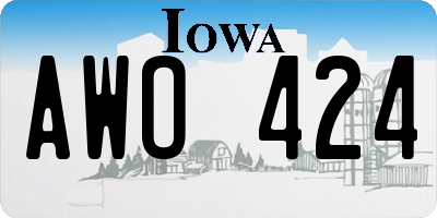 IA license plate AWO424