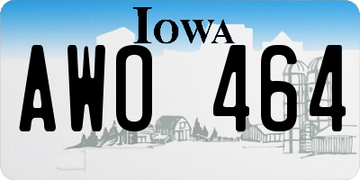 IA license plate AWO464