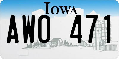 IA license plate AWO471