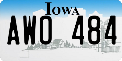IA license plate AWO484