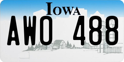 IA license plate AWO488