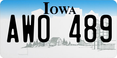 IA license plate AWO489