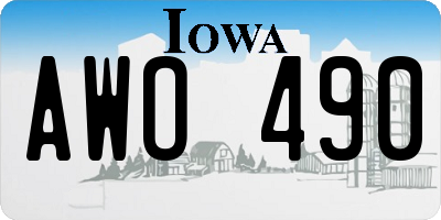 IA license plate AWO490