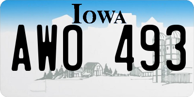 IA license plate AWO493
