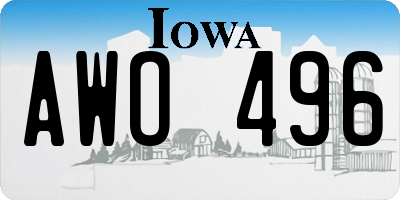IA license plate AWO496