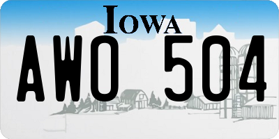 IA license plate AWO504