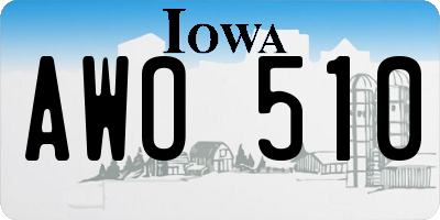 IA license plate AWO510