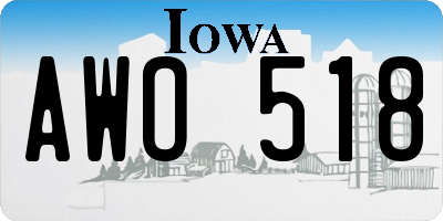IA license plate AWO518