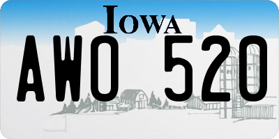 IA license plate AWO520