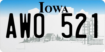 IA license plate AWO521