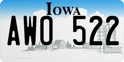 IA license plate AWO522