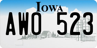 IA license plate AWO523