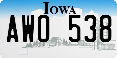 IA license plate AWO538