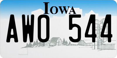IA license plate AWO544